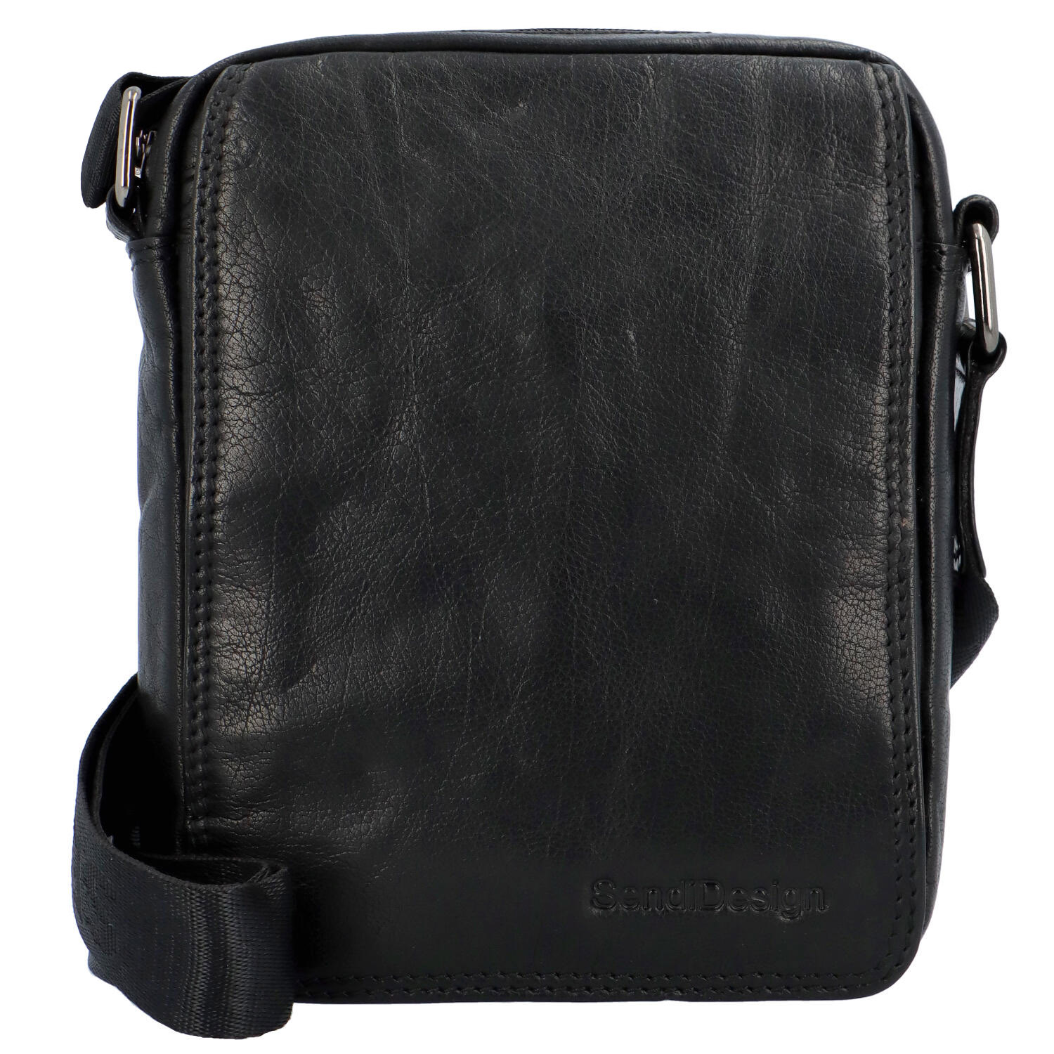 Levně Pánská kožená taška černá - SendiDesign Lorem B
