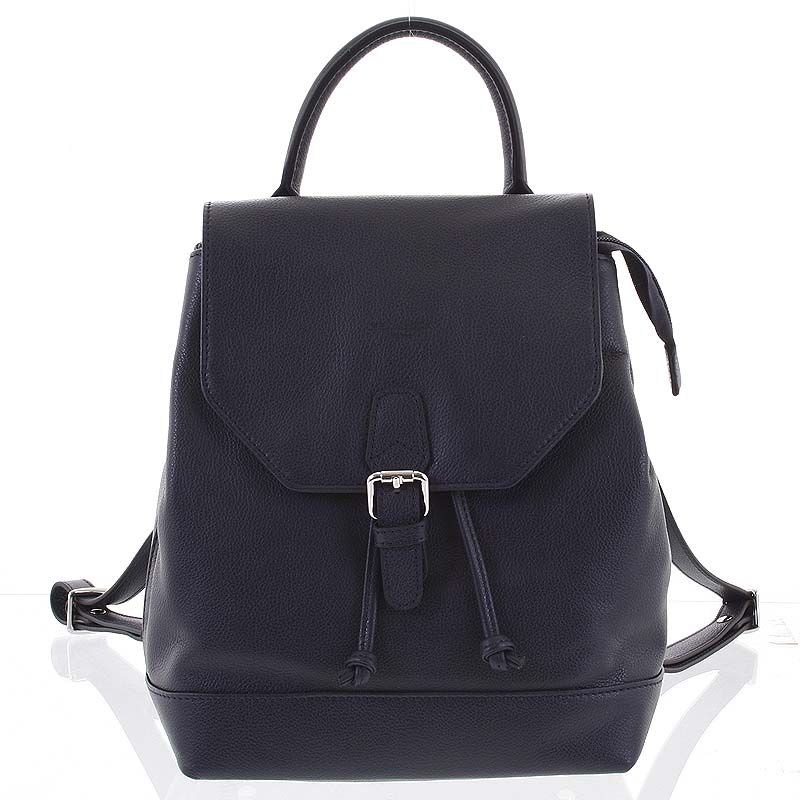 Luxusní kožený tmavě modrý městský batoh - Hexagona Zoltar