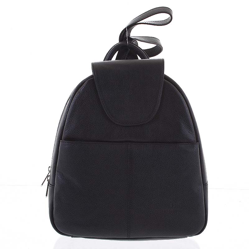 Měkký dámský kožený černý batoh do města - Hexagona Zinovia