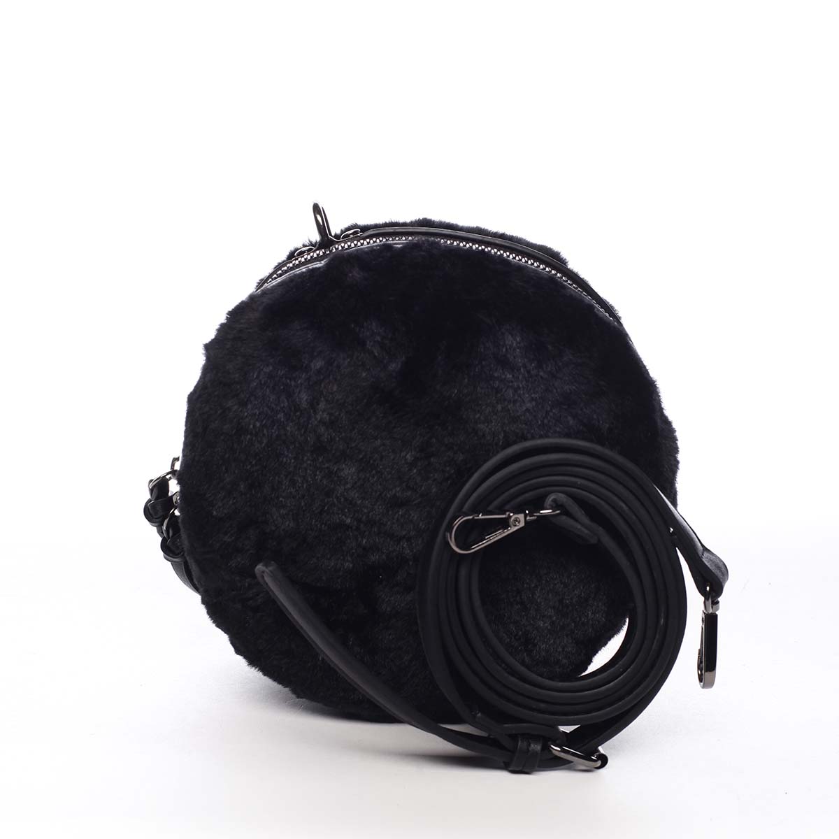 Dámská kožešinová kabelka černá - Maria C Cheer černá