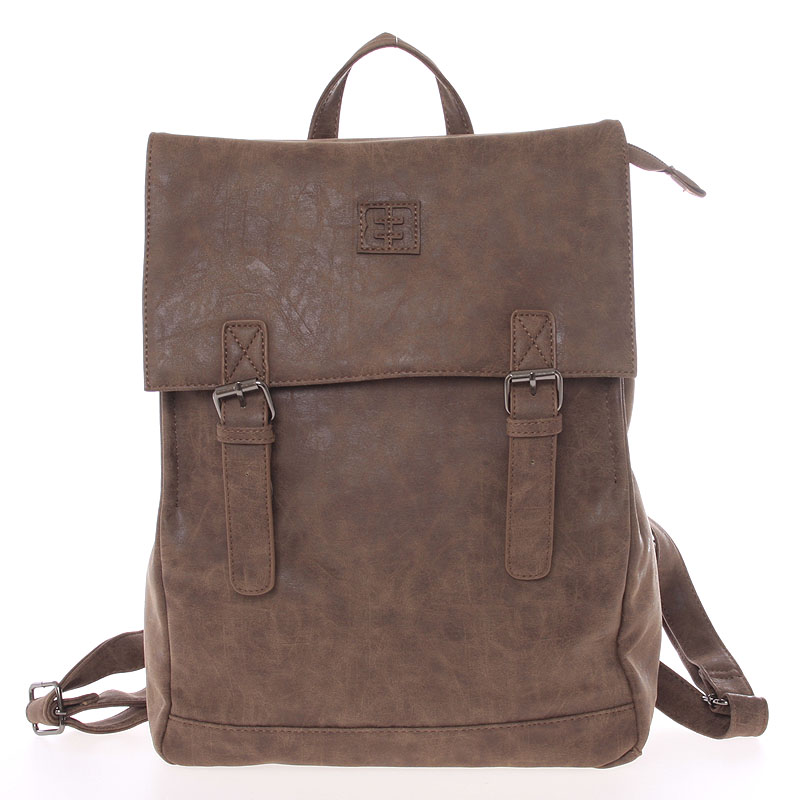 Módní stylový batoh hnědý - Enrico Benetti Travers