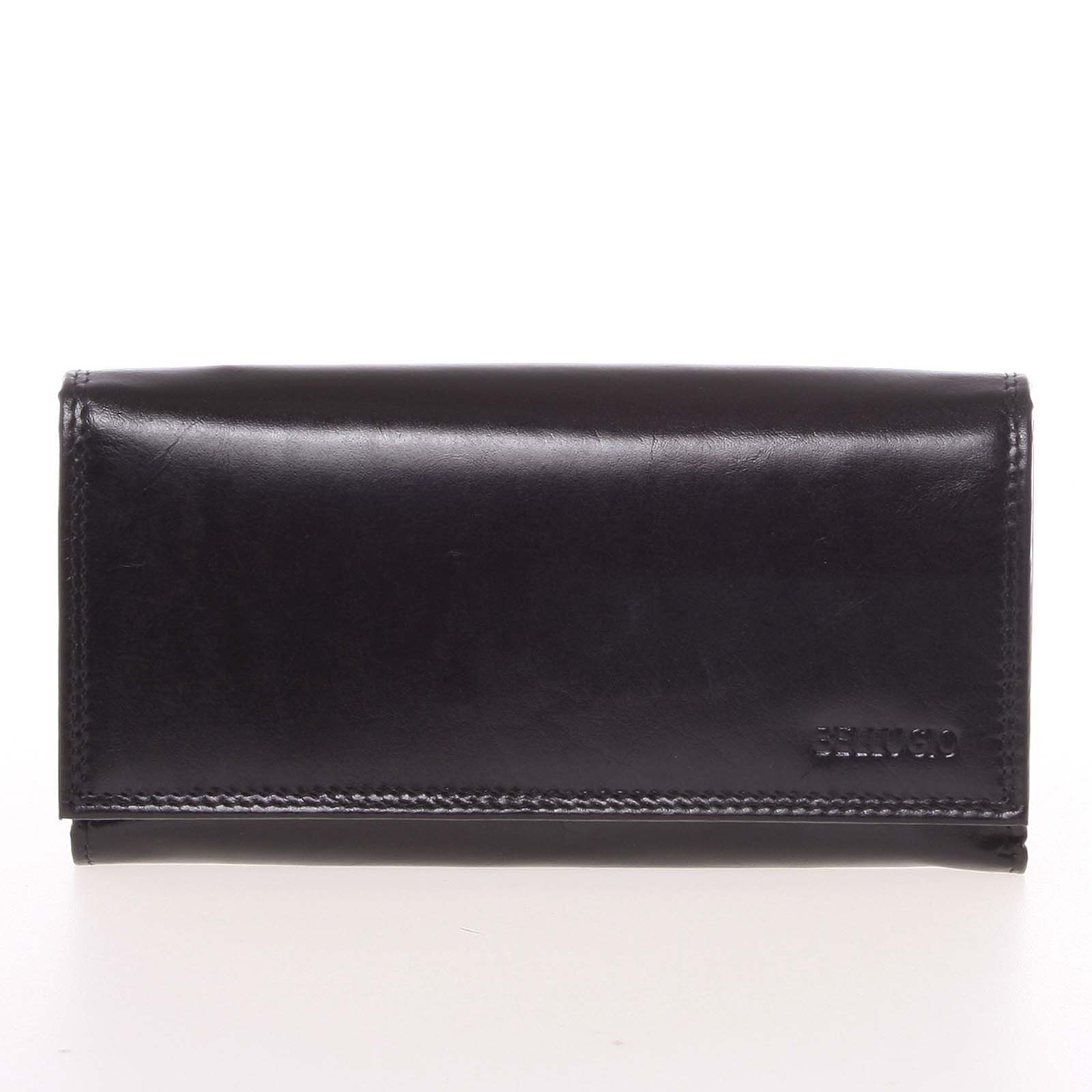 Levně Velká dámská černá kožená peněženka - Bellugio Omega