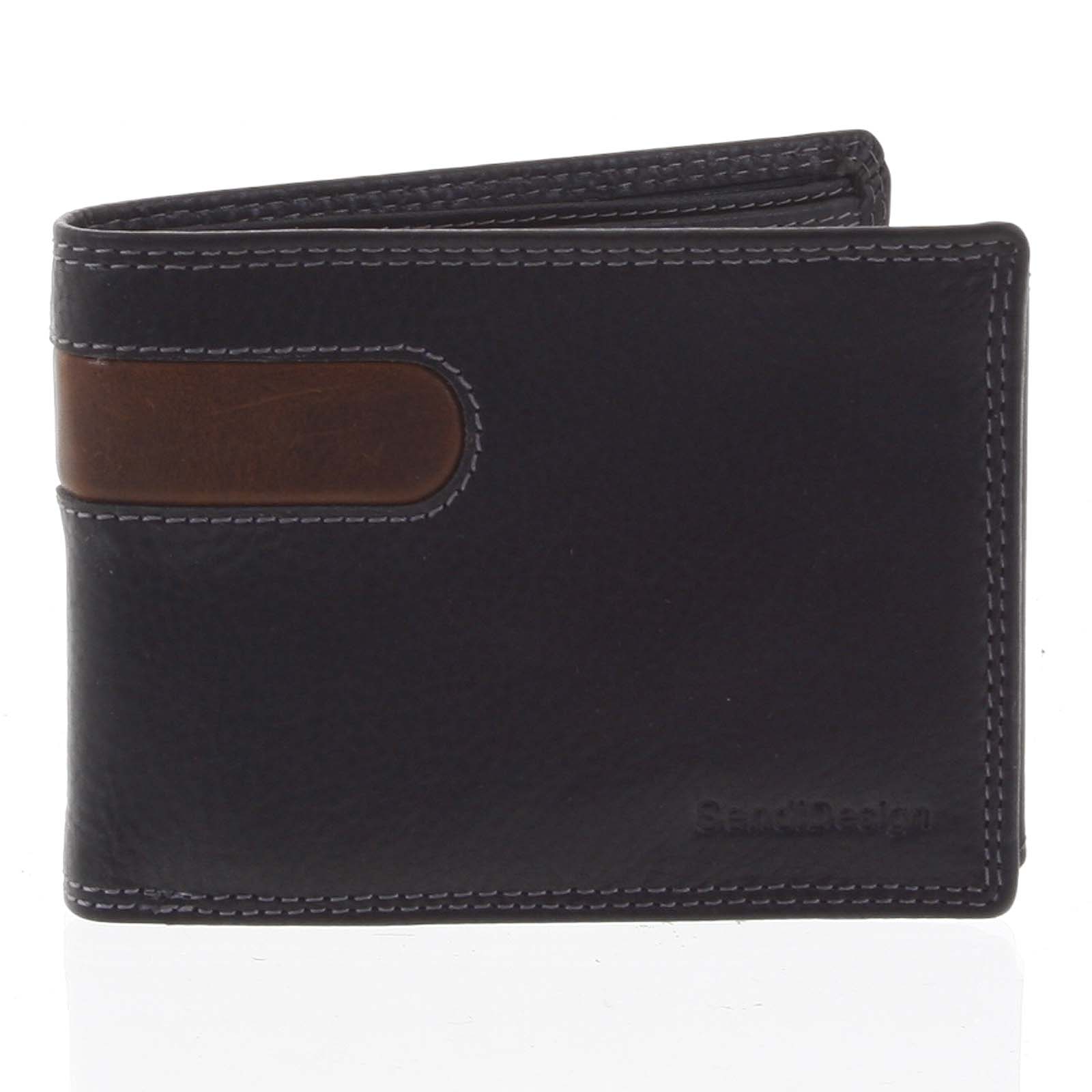 Levně Business pánská kožená peněženka černá - SendiDesign Joel