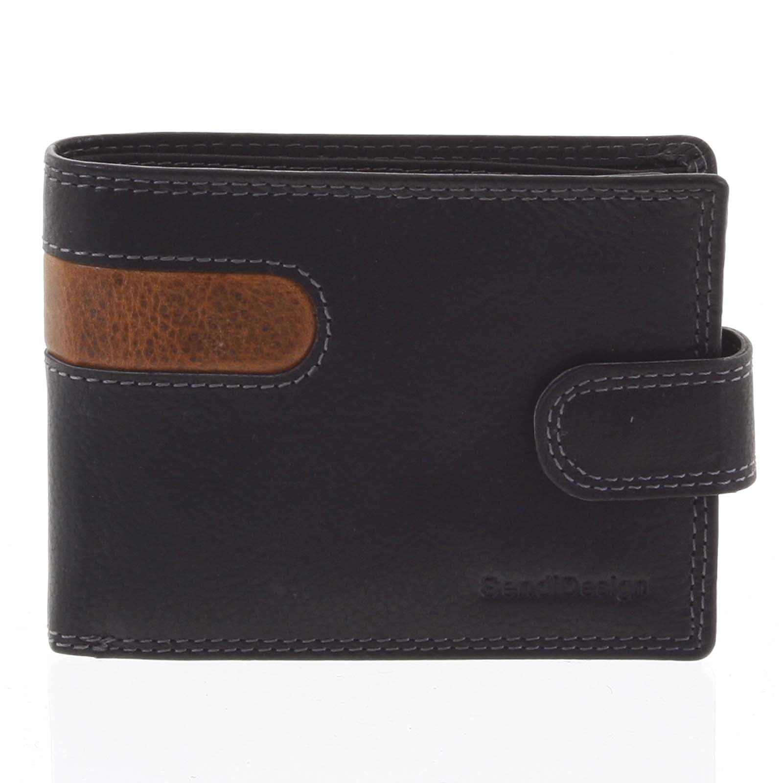 Levně Oblíbená pánská kožená peněženka černá - SendiDesign Igeal