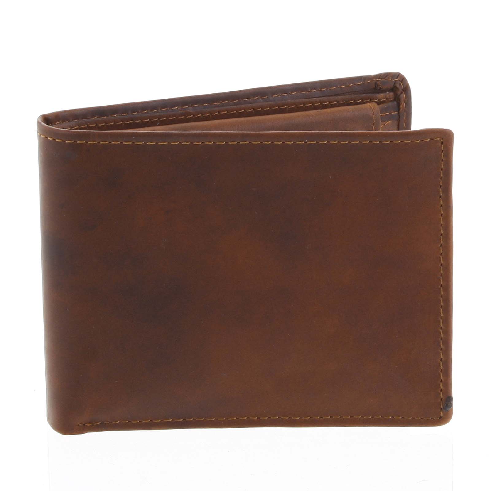 Levně Pánská kožená peněženka hnědá - Tomas Bushel