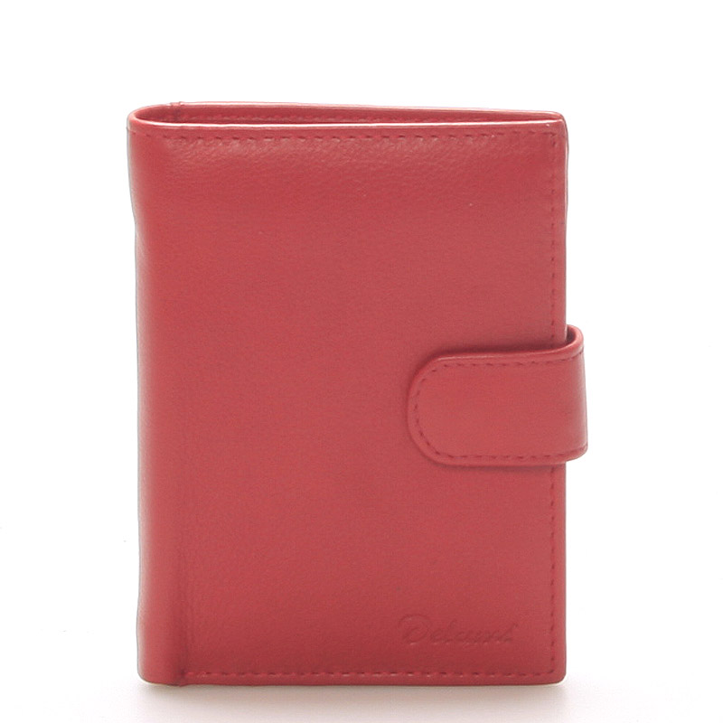 Levně Pánská kožená červená peněženka - Delami 8703