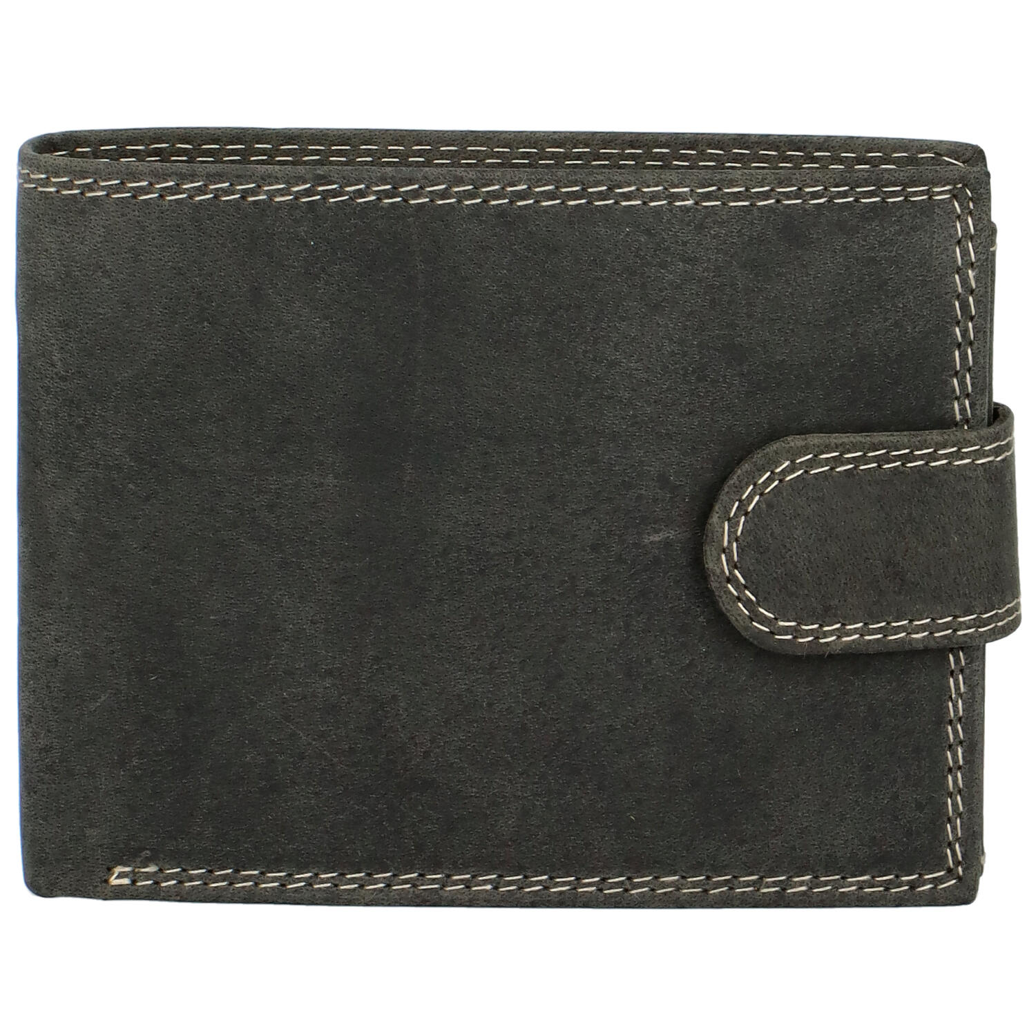 Levně Pánská kožená peněženka černá broušená - Tomas Alkiko