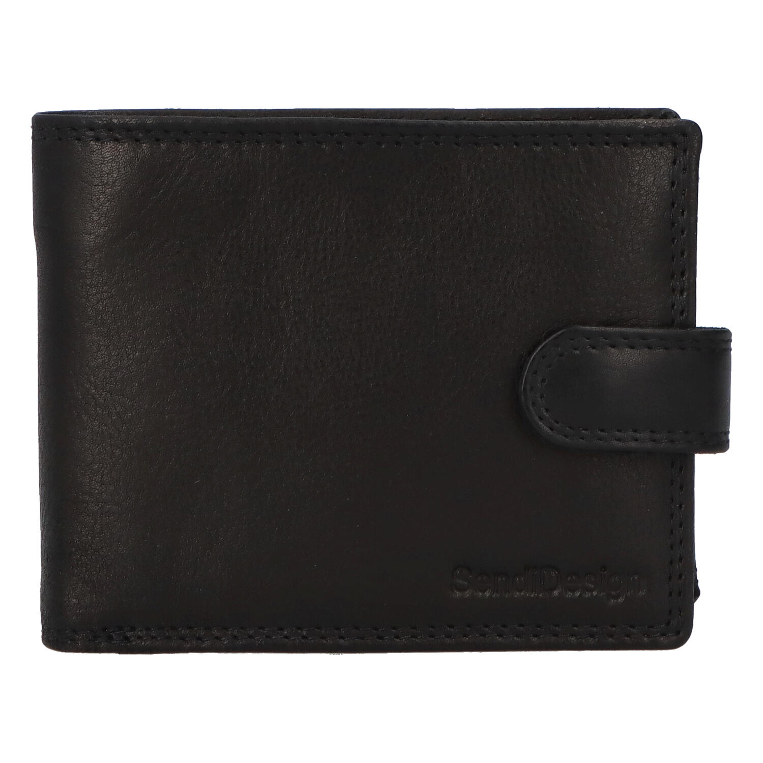 Levně Pánská kožená peněženka černá - SendiDesign Maty New