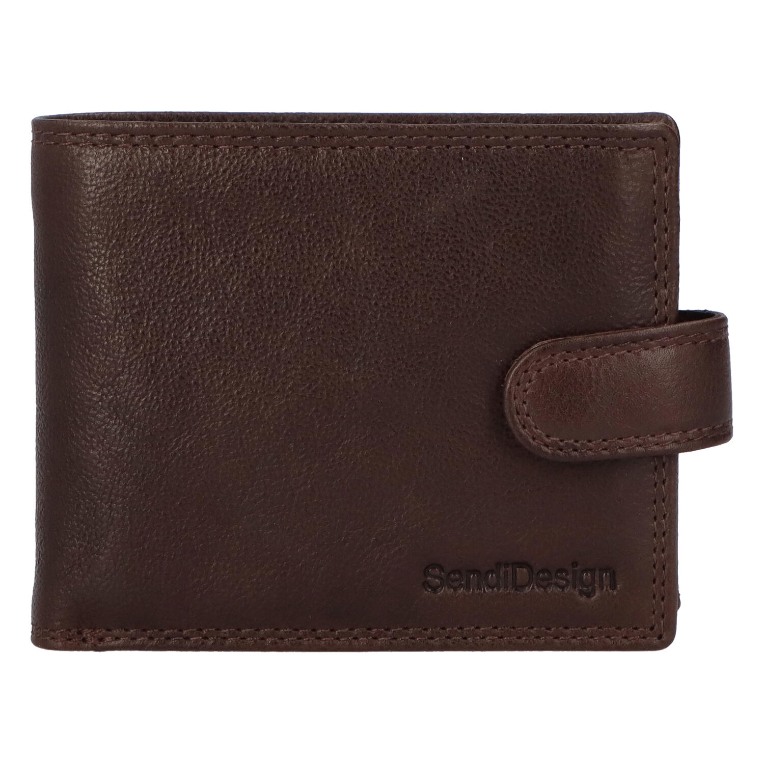 Levně Pánská kožená peněženka tmavě hnědá - SendiDesign Maty New