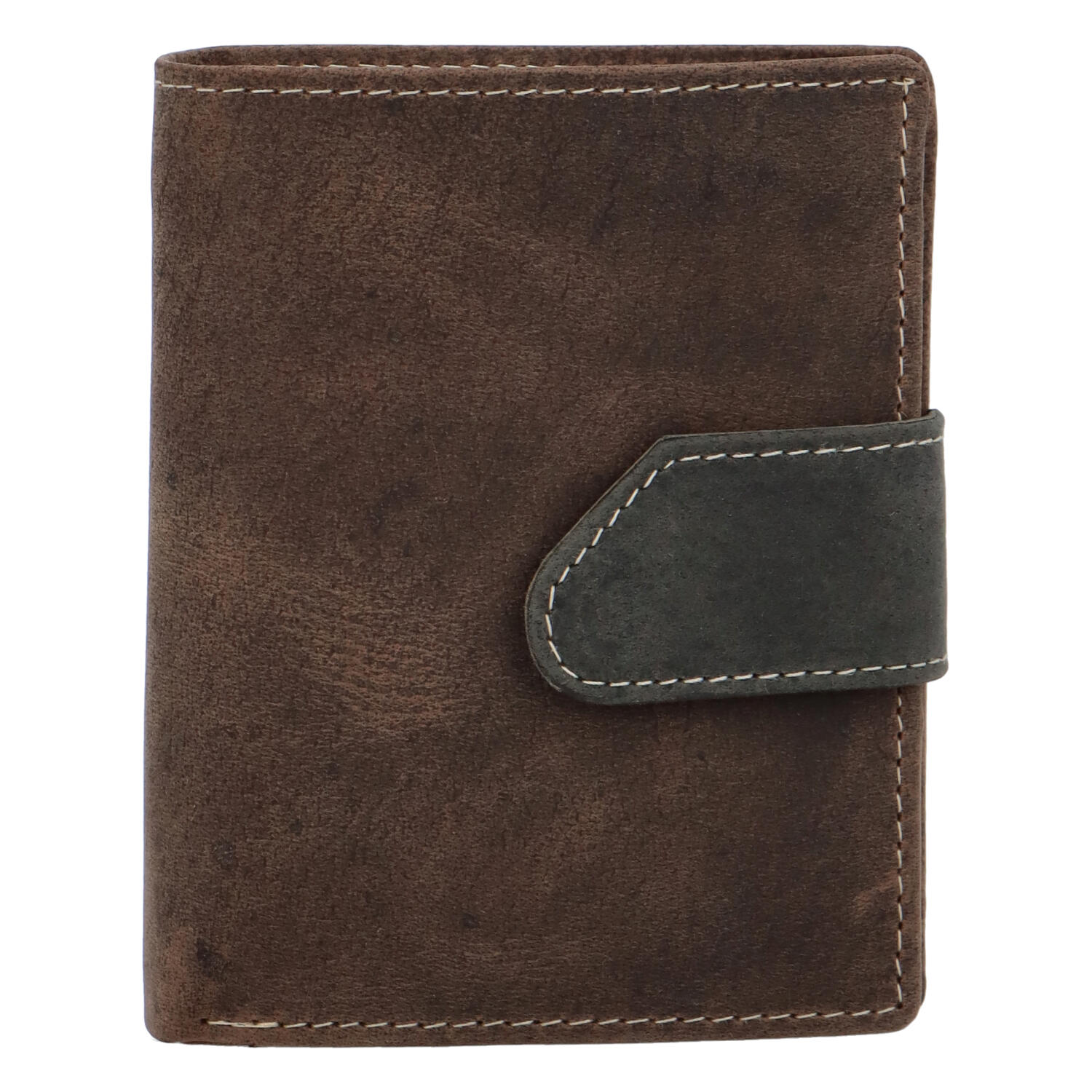 Levně Pánská broušená kožená peněženka tmavě hnědá - Tomas 75VO Detail