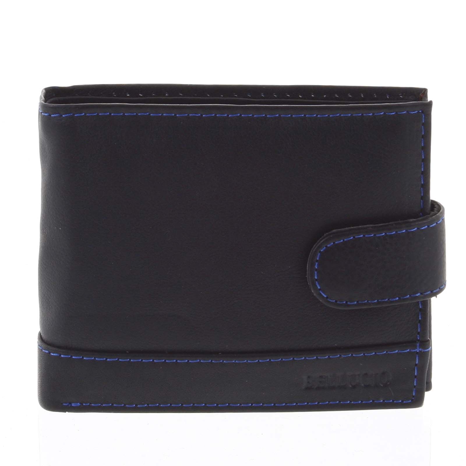 Levně Pánská kožená peněženka černá - Bellugio Brys
