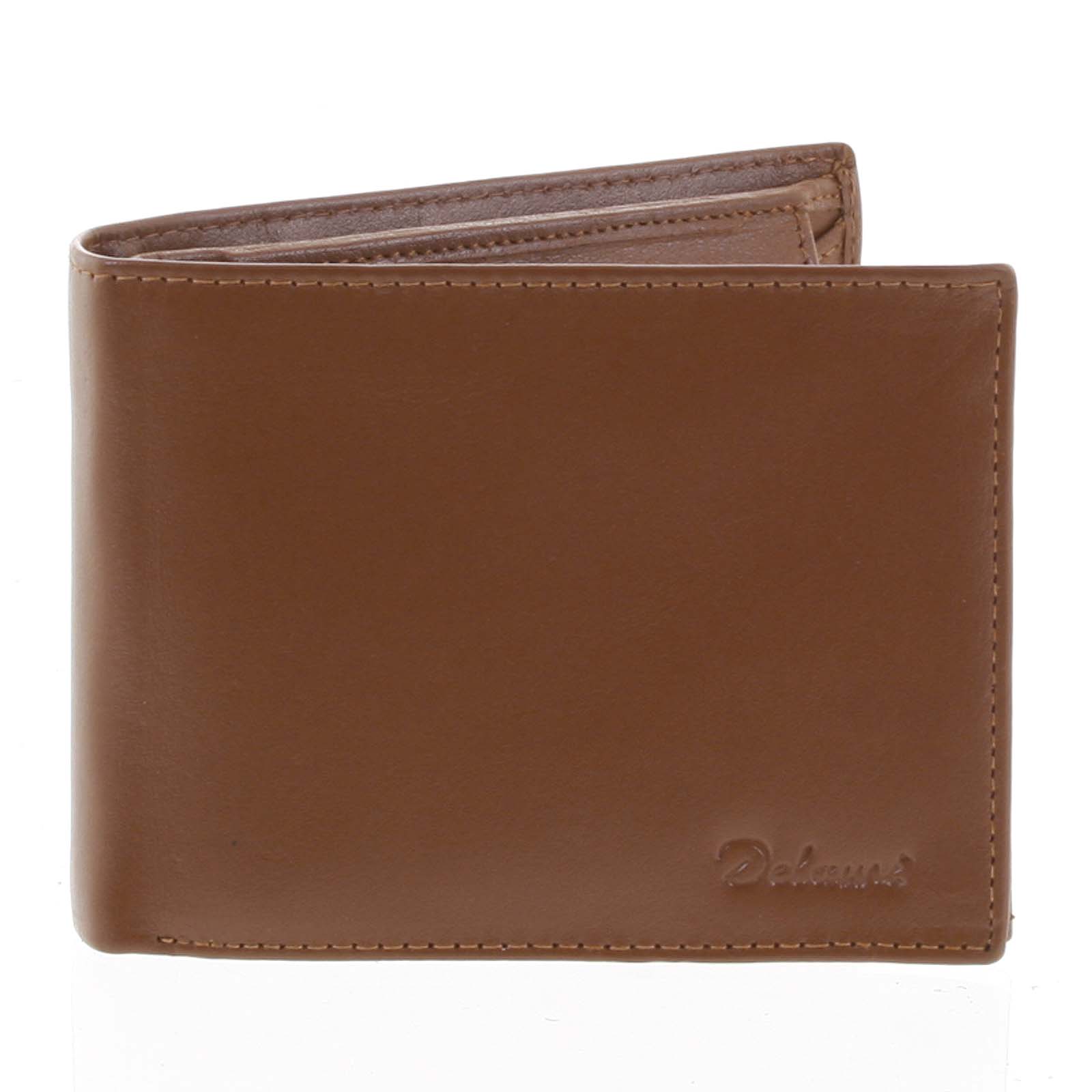Pánská kožená peněženka koňaková - Delami Francisco