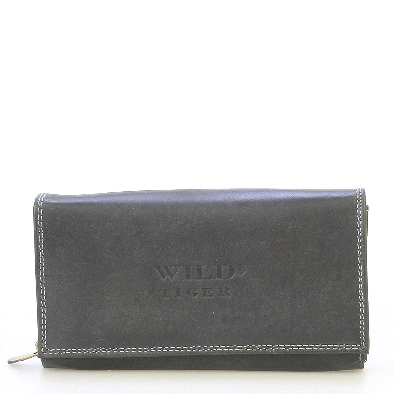 Levně Dámská kožená peněženka černá - WILD Haemon