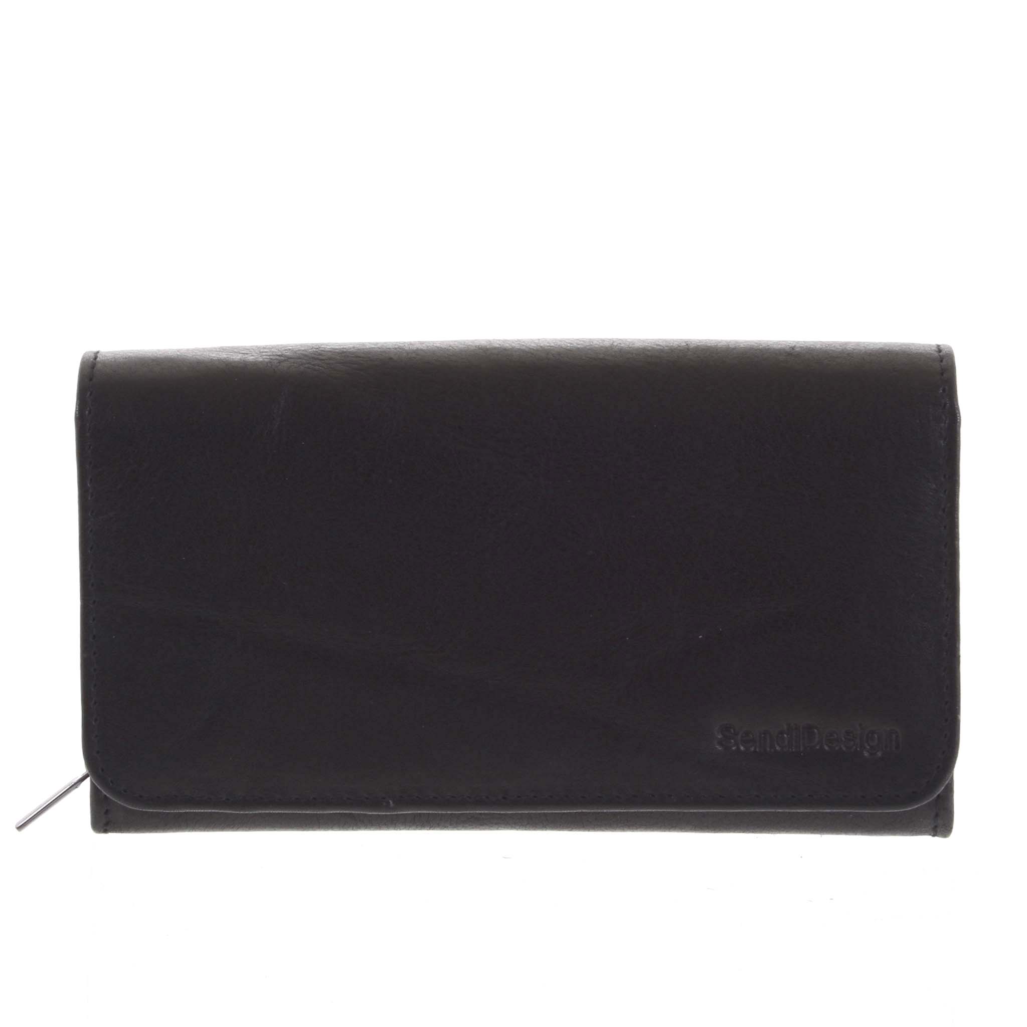 Levně Dámská kožená peněženka černá - SendiDesign Really