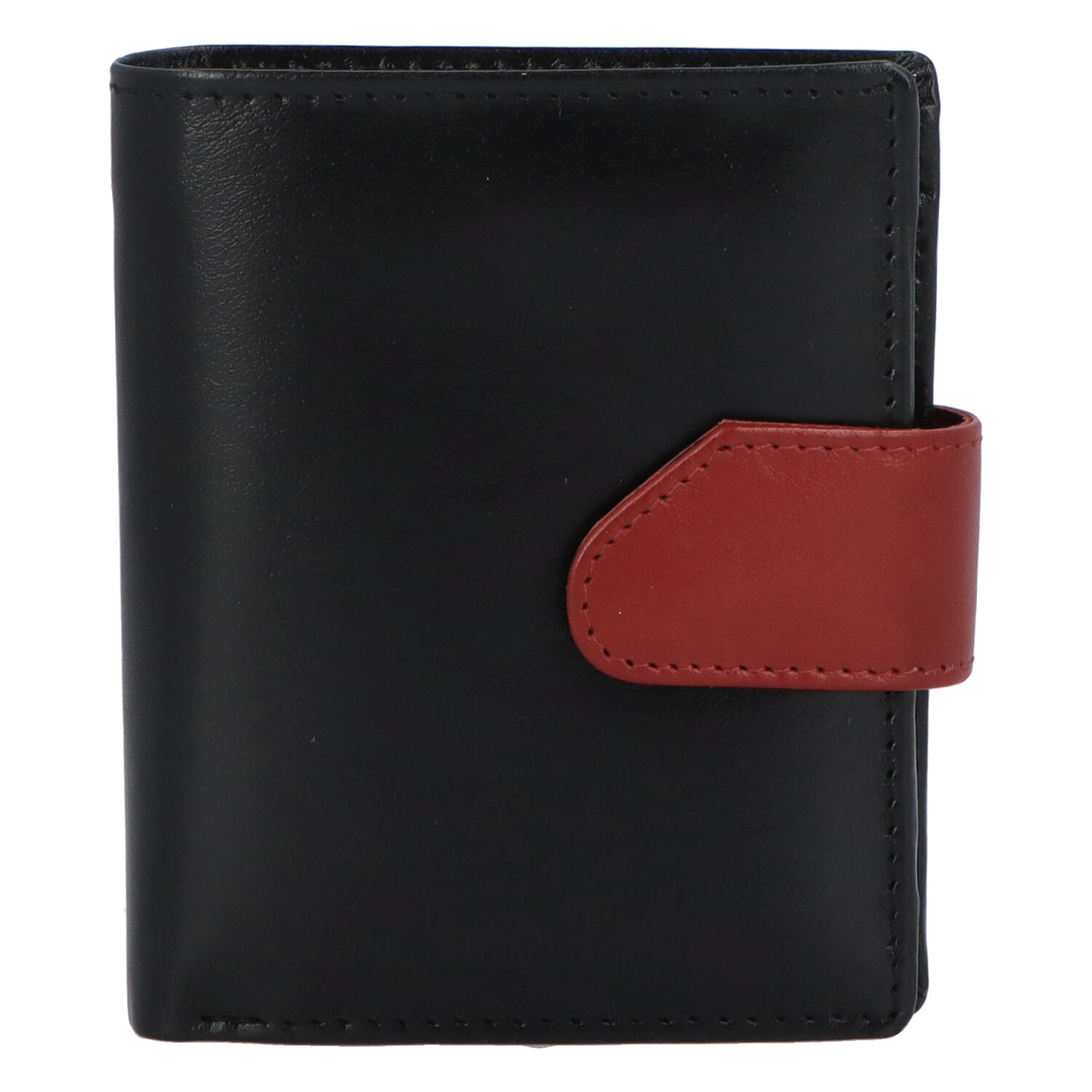 Levně Pánská lesklá kožená peněženka černá - Tomas 75VO Detail
