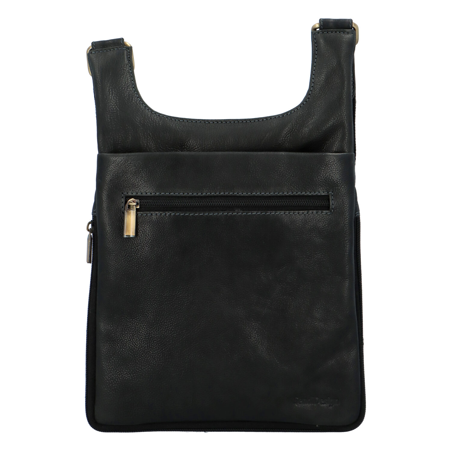 Levně Moderní pánská kožená taška přes rameno černá - SendiDesign Leverett