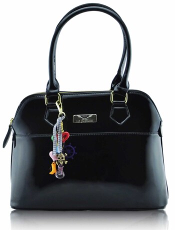 Černá lakovaná kabelka LS fashion LS6001