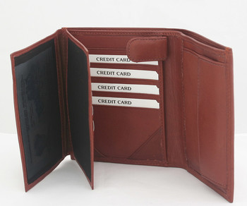 Pánská kožená peněženka v barvě koňak 0166