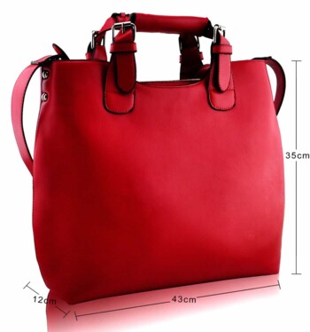 Červená kabelka L&S fashion LS00267