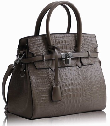 Kabelka v imitaci kroko LS Fashion LS00140C barva nude