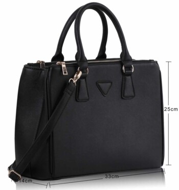 Černá kabelka styl prada LS00184M