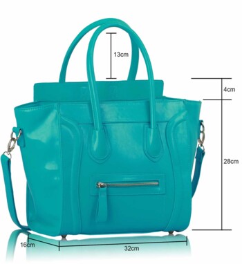 Tyrkysová kabelka ve stylu Celine LS00143A