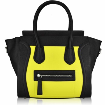 Žluto-černá kabelka ve stylu Celine LS00143B