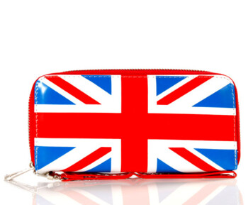Peněženka s Britskou vlajkou s dvojitým zipem