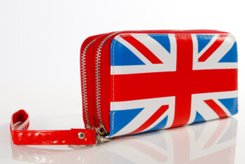 Peněženka s Britskou vlajkou s dvojitým zipem