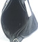 Černá kožená taška přes rameno Hexagona 469563