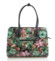Zelená květovaná kabelka Delami D588 lesklá