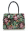 Zelená květovaná kabelka Delami D588 lesklá