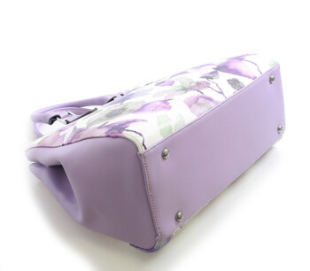 Fialová květovaná kabelka Delami D597