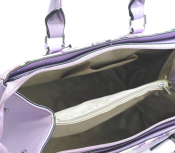 Fialová květovaná kabelka Delami D597