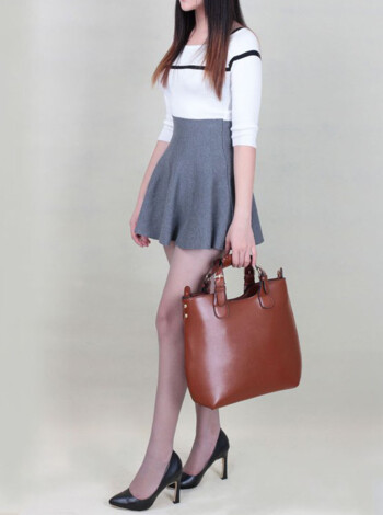 Tmavě-hnědá kabelka LS fashion LS00267