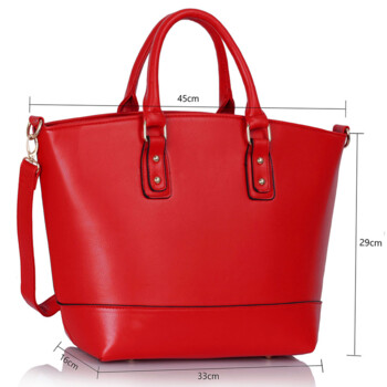 Červená kabelka LS fashion LS0085B