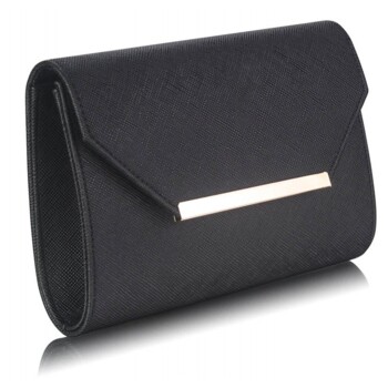 Luxusní černé psaníčko LS Fashion 0293