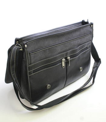 Černá pánská taška přes rameno Hexagona Messenger