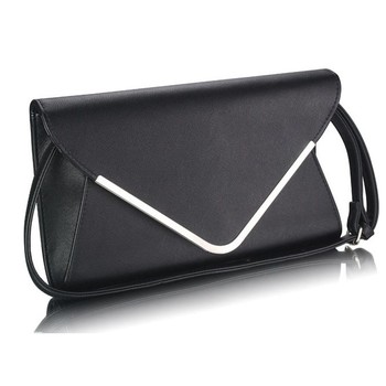 Elegantní černá kabelka-psaníčko LSE00166B