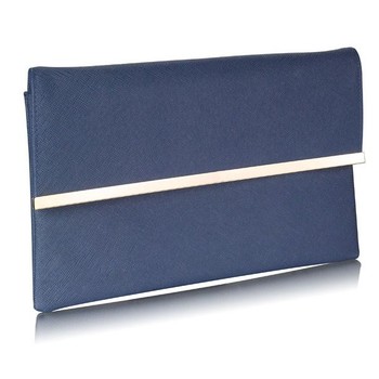 Luxusní modré listové psaníčko LS Fashion 0279