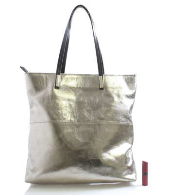 Bronzová kožená kabelka ItalY 25001
