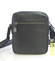 Černá pánská kožená taška přes rameno Hexagona 54019