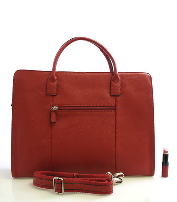 Dámská kabelka červená kožená - Hexagona 462698  