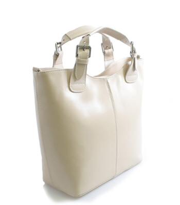 Krémová kožená kabelka ItalY Chloe