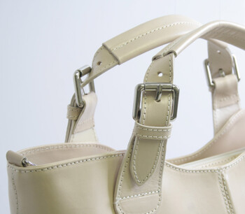 Krémová kožená kabelka ItalY Chloe