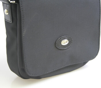 Dámská kabelka černá crossbody s koženými detaily - Hexagona Nina