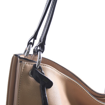 Meruňková luxusní prostorná kabelka přes rameno Silvia Rosa Meredith