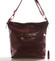 Červená kožená velká crossbody kabelka ItalY Isabel