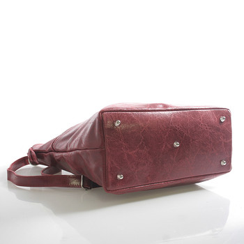 Červená kožená velká crossbody kabelka ItalY Isabel