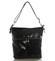 Černá kožená velká crossbody kabelka ItalY Isabel